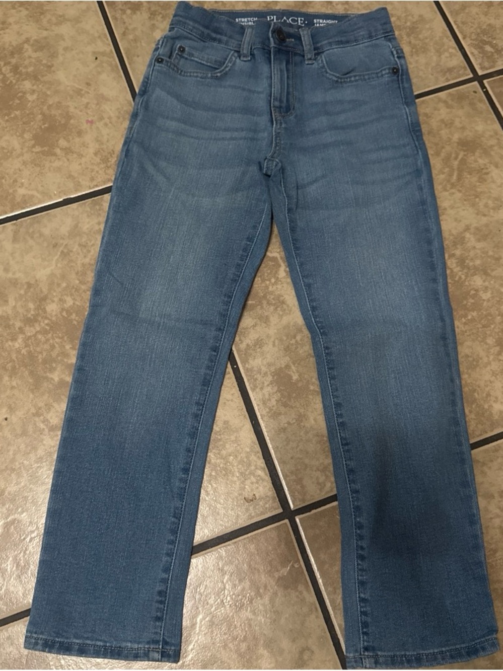 Kids children’s Place Straight-Leg Jeans in Medium Blue Wash size 7